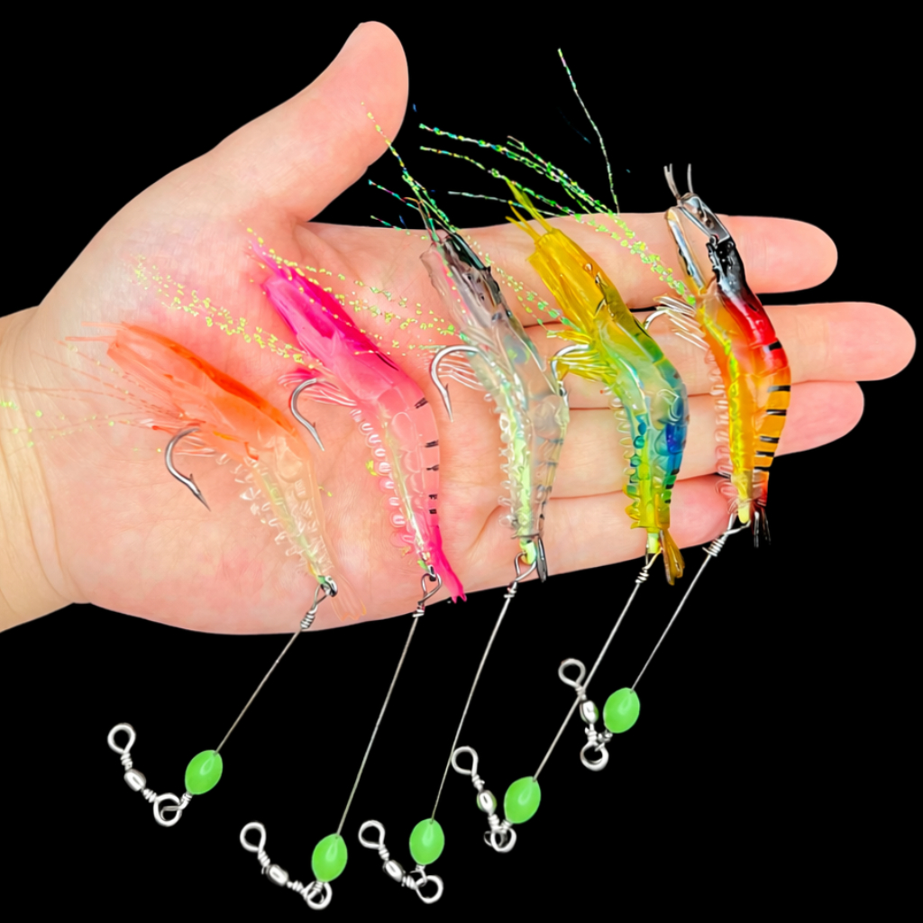 Isca artificial camarão com anzol Tucunaré Robalo Corvina em Oferta na Shopee