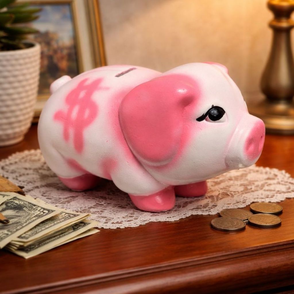 Cofre Porquinho Gesso 23cm C x 13cm A