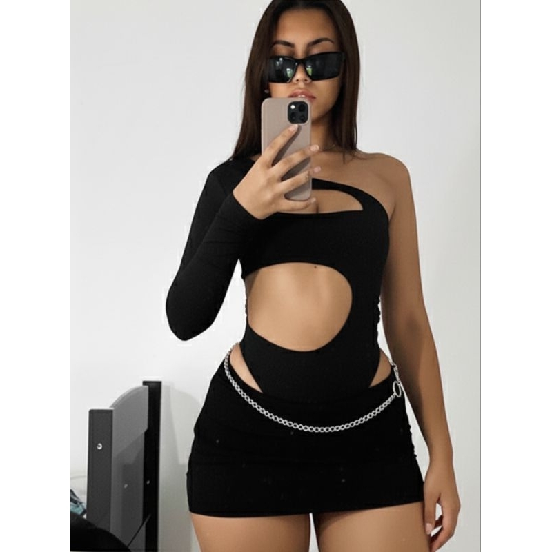 CONJUNTO BODY GRINGO COM SAIA CURTO MODA FESTA BALADA em Oferta na Shopee