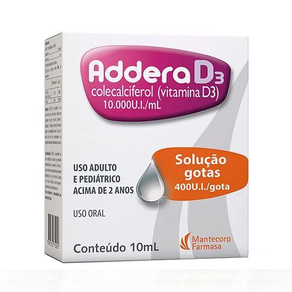 Addera D3 Solução Gotas 400 UI/gota 10 mL