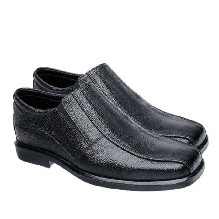 Sapato Social Liso 100% Couro Bico Quadrado