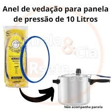 Anel universal 10L fechamento interno, vedação firme e alta resistência para sua panela.