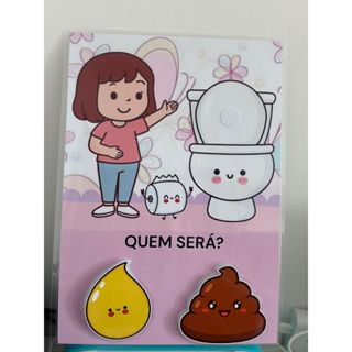 Placa Educativa Desfralde Menina A4 Plastificada com Velcro – Quadro Incentivo Infantil Desfralde em Oferta na Shopee