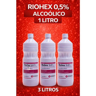 Antisséptico Clorexidina Riohex 0,5% Solução Alcoólica 3 Litros Rioquímica em Oferta na Shopee