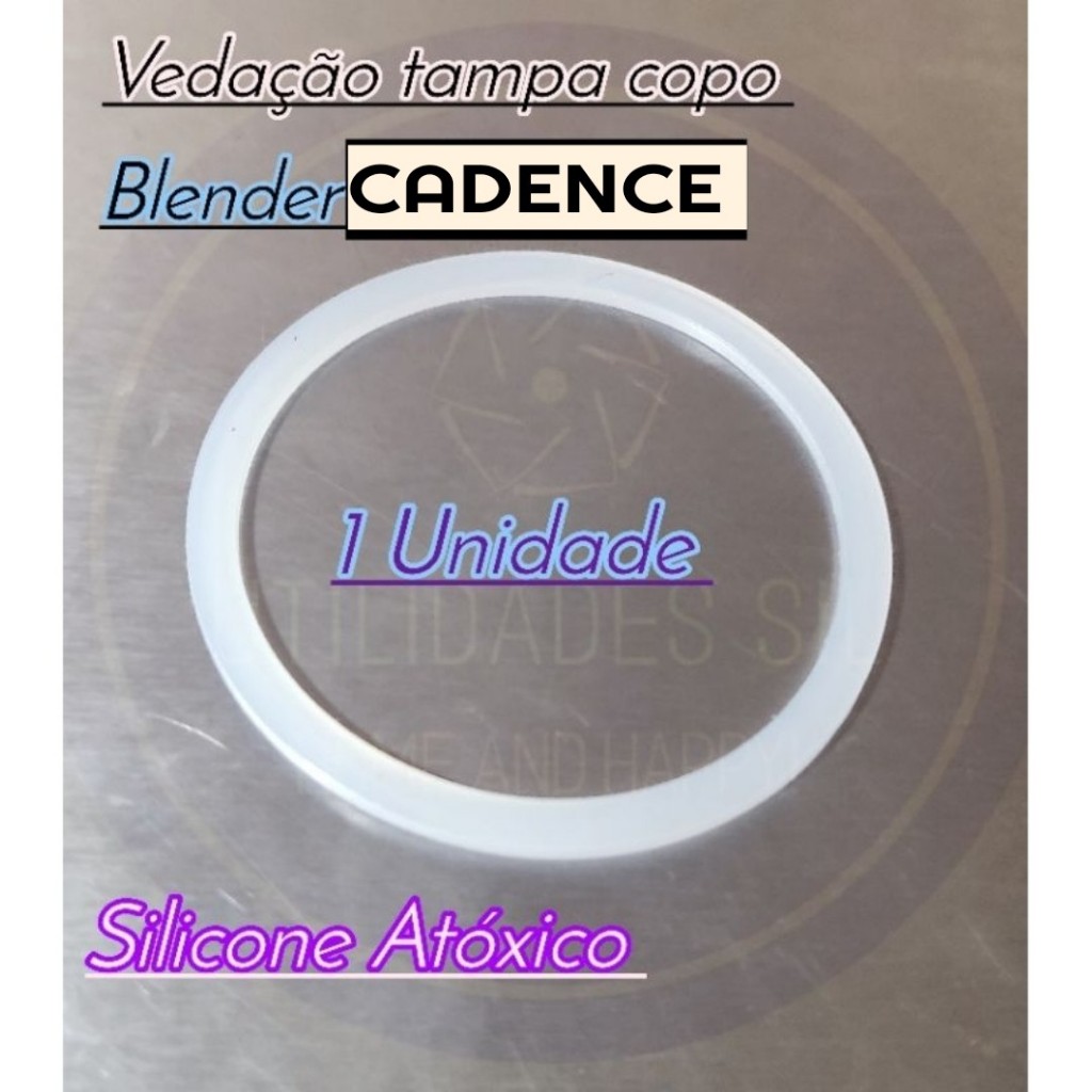 Anel Vedação Silicone Tampa Copo Blender Cadence.