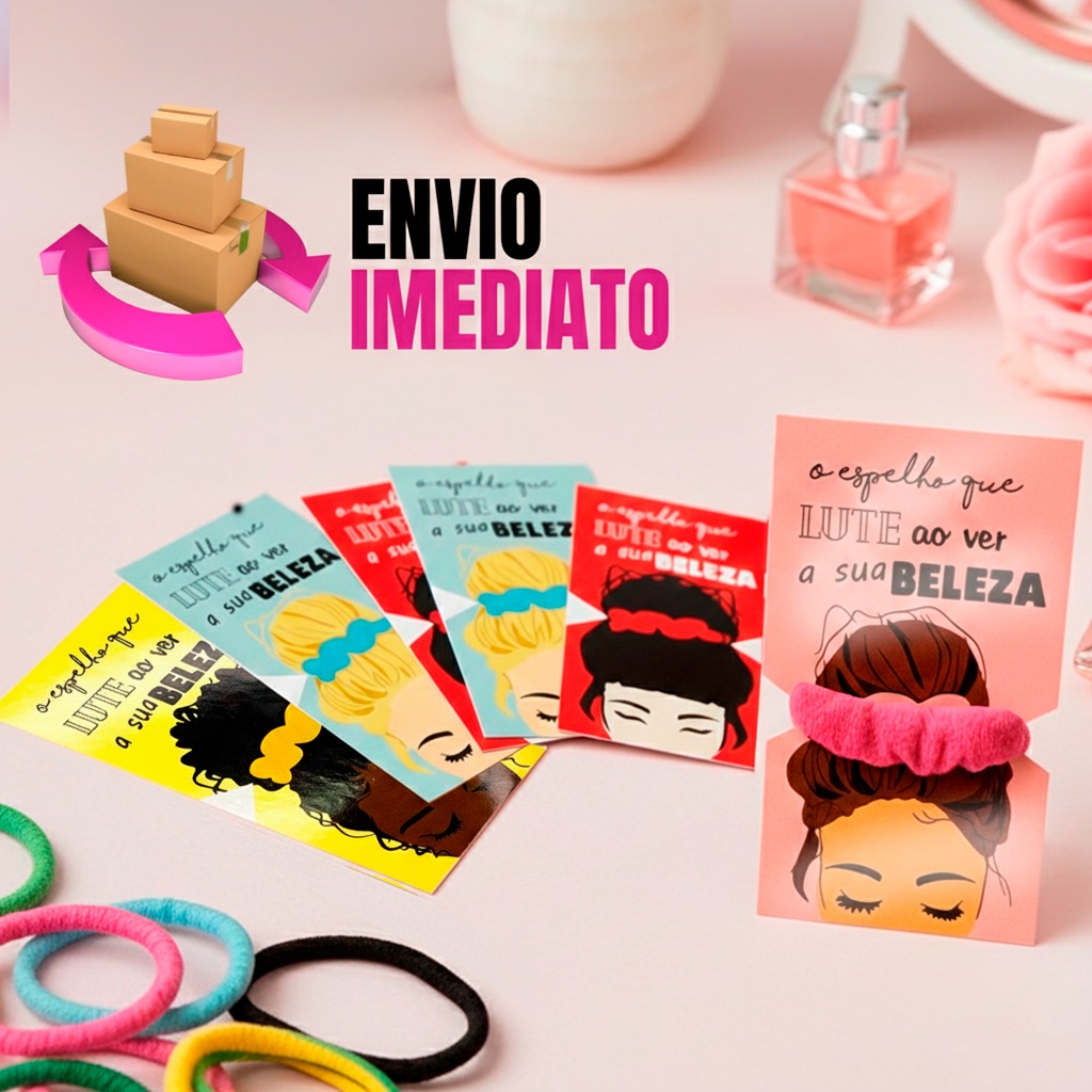 100 Uni Tag Para Xuxinha Elásticos De Cabelo Mimos Para Clientes Lembrancinhas Kit Pronta Entrega em Oferta na Shopee