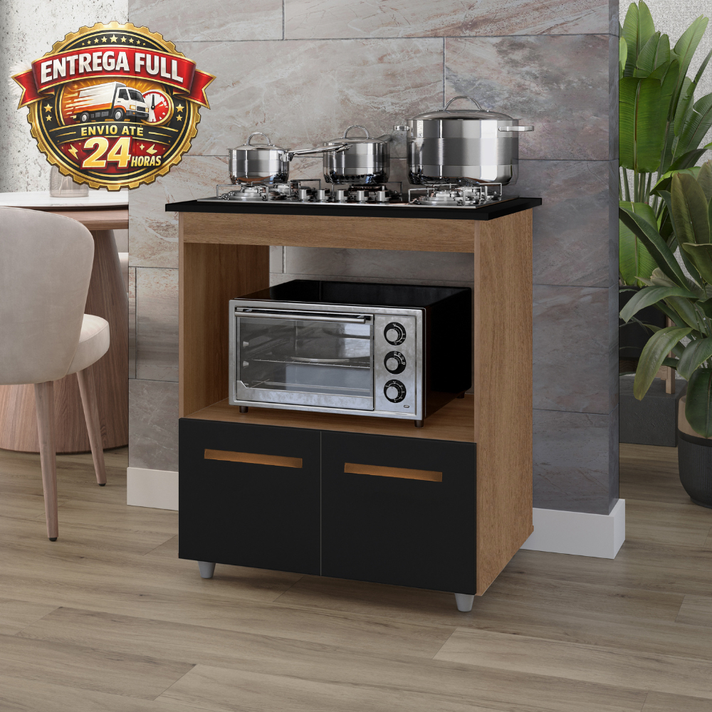 Balcão Para Cooktop 4 e 5  Bocas 2 Portas Armário de Cozinha Elisa - TrialMoveis em Oferta na Shopee