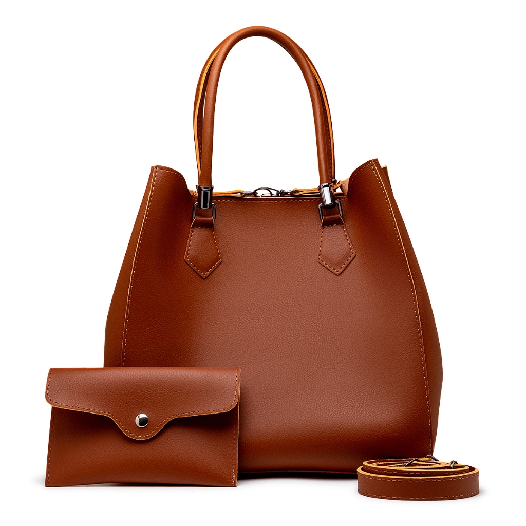 Kit Bolsa Feminina Sacola Carteira Alça Transversal Tiracolo Luxo Premium