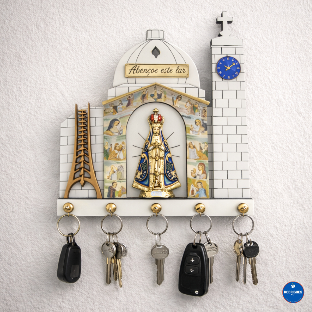 Porta Chave de Nossa Senhora Aparecida Torre MDF em Oferta na Shopee