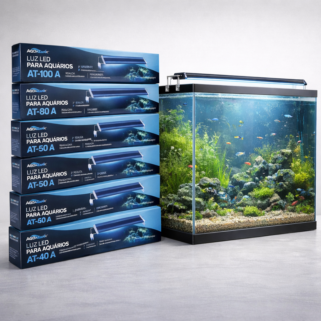 Luminária De Led Aquatank Realça a Cor Do Peixe Ideal P/ Aquários de Água Doce 30cm a 105cm em Oferta na Shopee