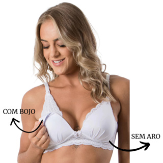 Sutiã Amamentação Bojo Soft Molinho e Não Amassa Sem Aro Microfibra com Renda – Conforto Diário em Oferta na Shopee