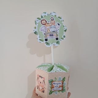 Envio Rápido centro de mesa safari, lembrancinhas safari, não colocamos nome,pegue e monte, em Oferta na Shopee