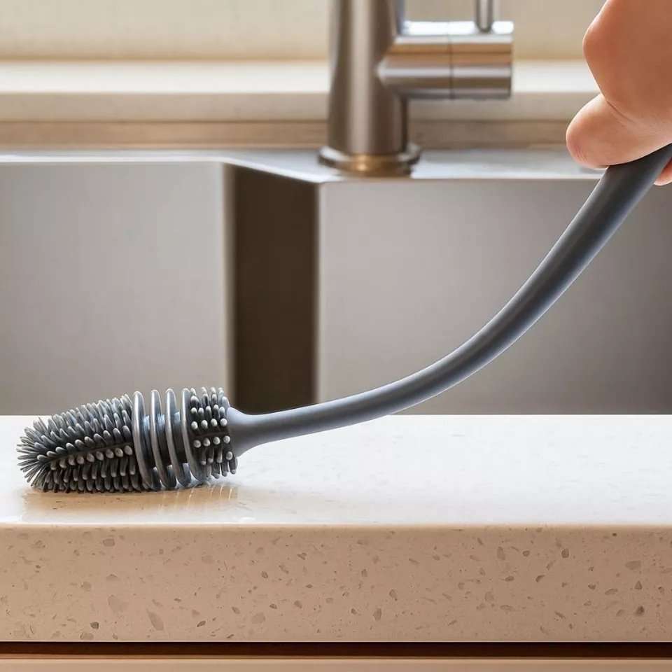 Escovas Silicone para Lavar Garrafas Copos Mamadeiras Escova Flexível de Limpeza Durável