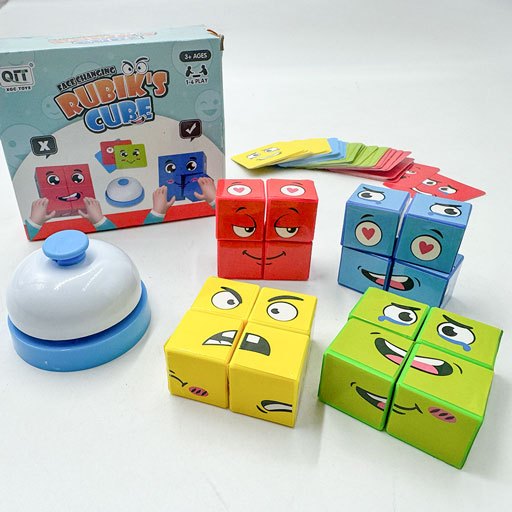 Jogo Cubo Das Emoções Cara Careta Cartas Quebra Cabeça em Oferta na Shopee