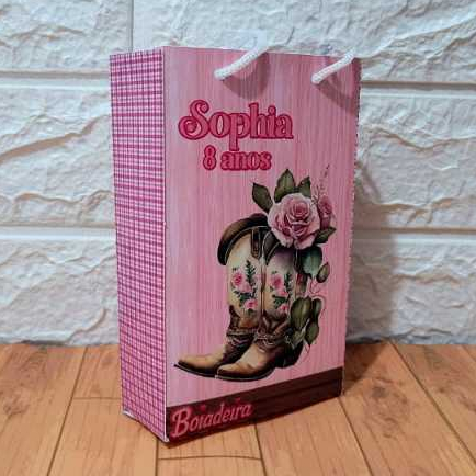 Sacolinha Personalizada - BOIADEIRA - Sacolinha Surpresa | Lembrancinha Festa | Pegue e Monte.