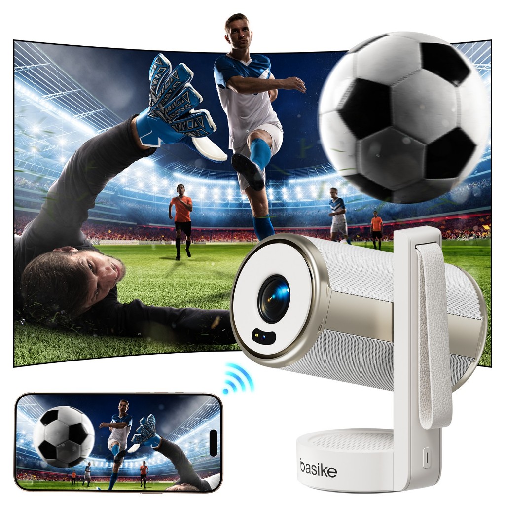 Basike Projetor Hd 4k Android 12 Wifi 6Full 1080p 12000lm Projetor Comlos Projetor da Copa do Mundo