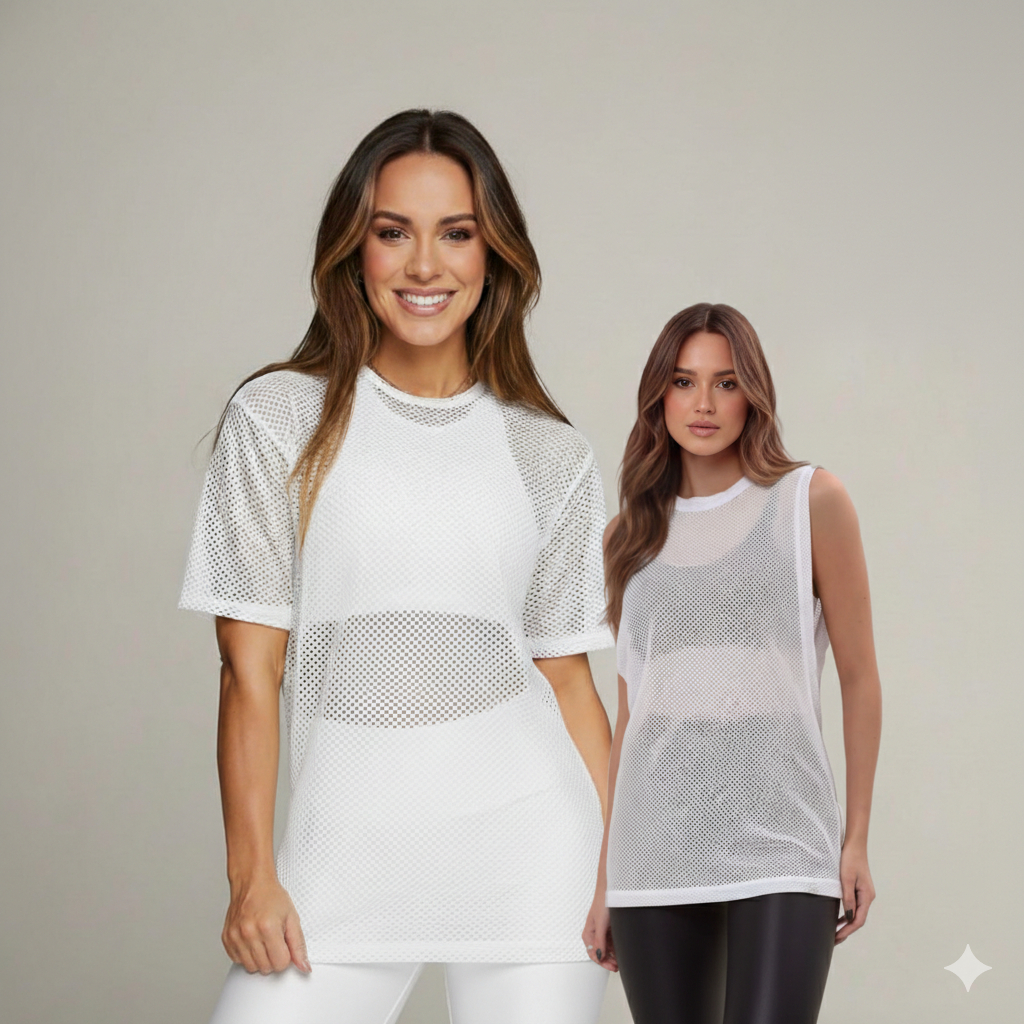 Kit 2 Blusa Feminina Telinha Moda Fitness Regata Roupa de Academia em Oferta na Shopee