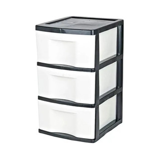 Gaveteiro Comoda Chão 3/6 Gavetas Organizador Modular  Multiuso Preto E Branco Versátil