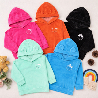 Blusa de Frio Plush Bebê com Capuz e Bordadinho Bear em Oferta na Shopee