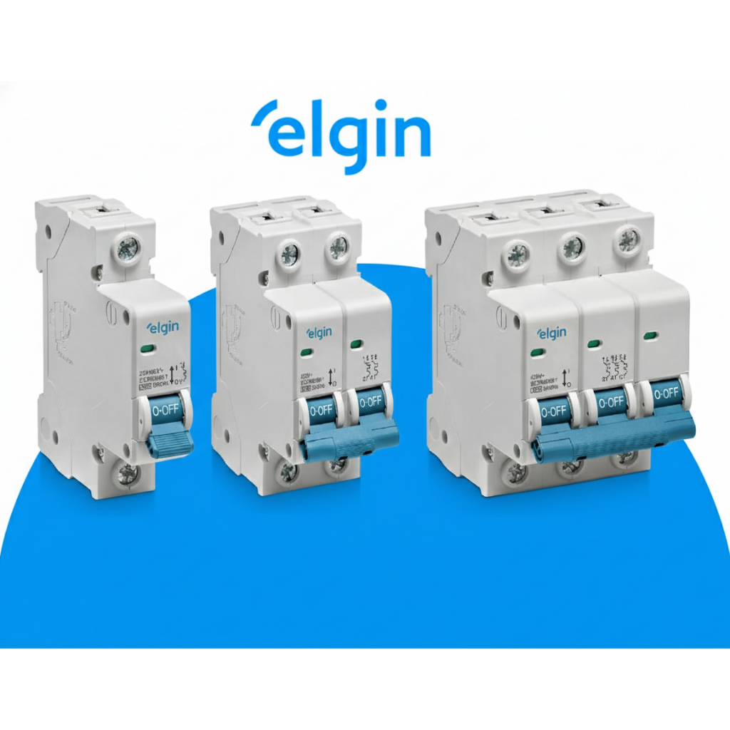 Disjuntor Monopolar Bipolar e Tripolar Elgin 10A 16A 20A 25A 32A 40A 50A 63A