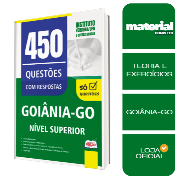 Caderno de Questões Câmara de Goiânia - GO - Nível Superior - 450 Questões Gabaritadas