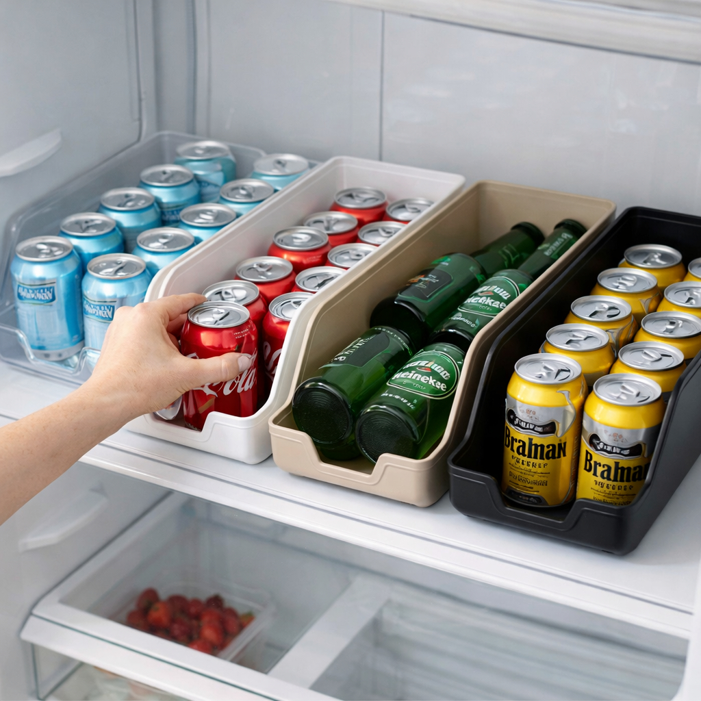 Organizador Porta Latas Latão Latinha Long Neck Plástico Multiuso Acrílico UZ Utilidades - Refrigerante - Cerveja