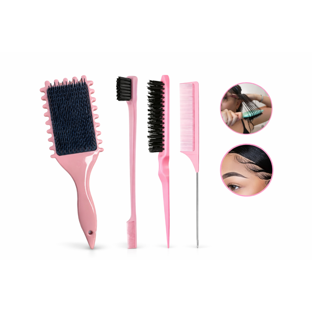 Hot Bounce Combo Kit Finalização e Penteados 03 Peça de Pente e Escova Onda em Oferta na Shopee