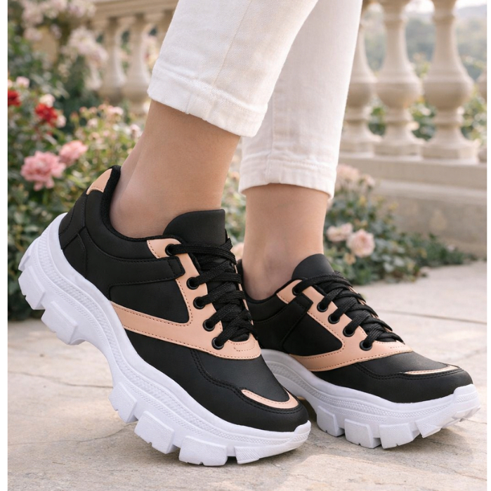 Tênis Blogueira Plataforma Feminino Lançamento Confortável em Oferta na Shopee