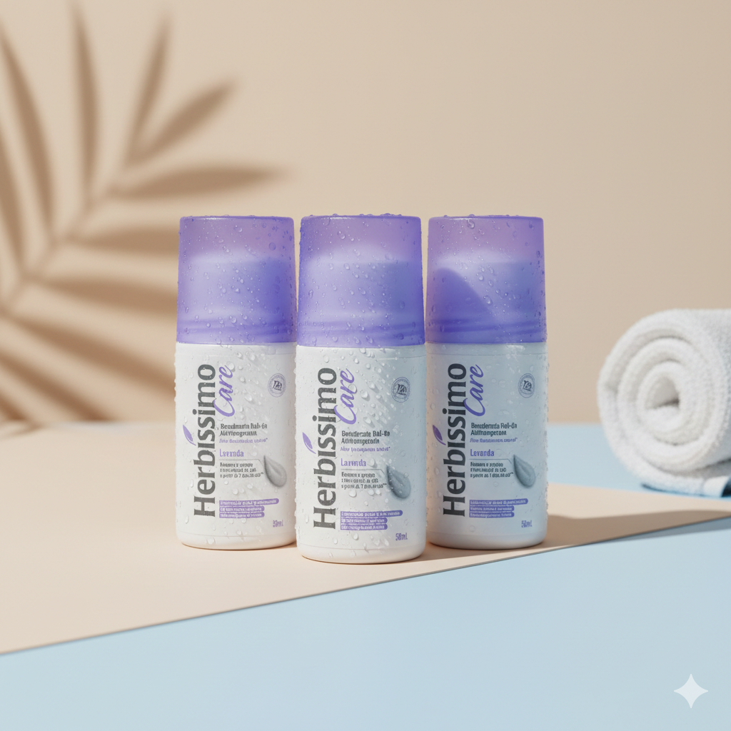 Kit 3 Desosorante Roll-on Herbissimo Care Lavanda 50ml em Oferta na Shopee