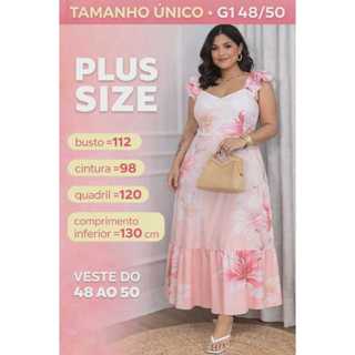 Vestido Longo Plus Size Elegante em Tecido Duna que Não Amassa, com Babado e Costas em Lastex – G1 em Oferta na Shopee