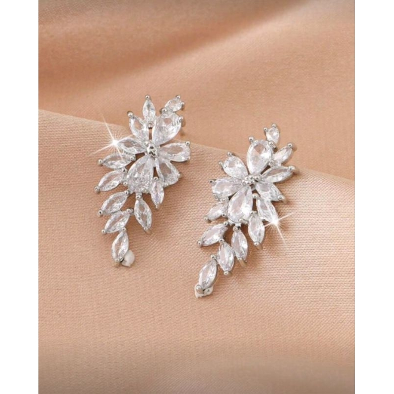 Brinco Noiva Zircônia Pedraria Festa Casamento Formatura Prata Dourado Rosa Ouro