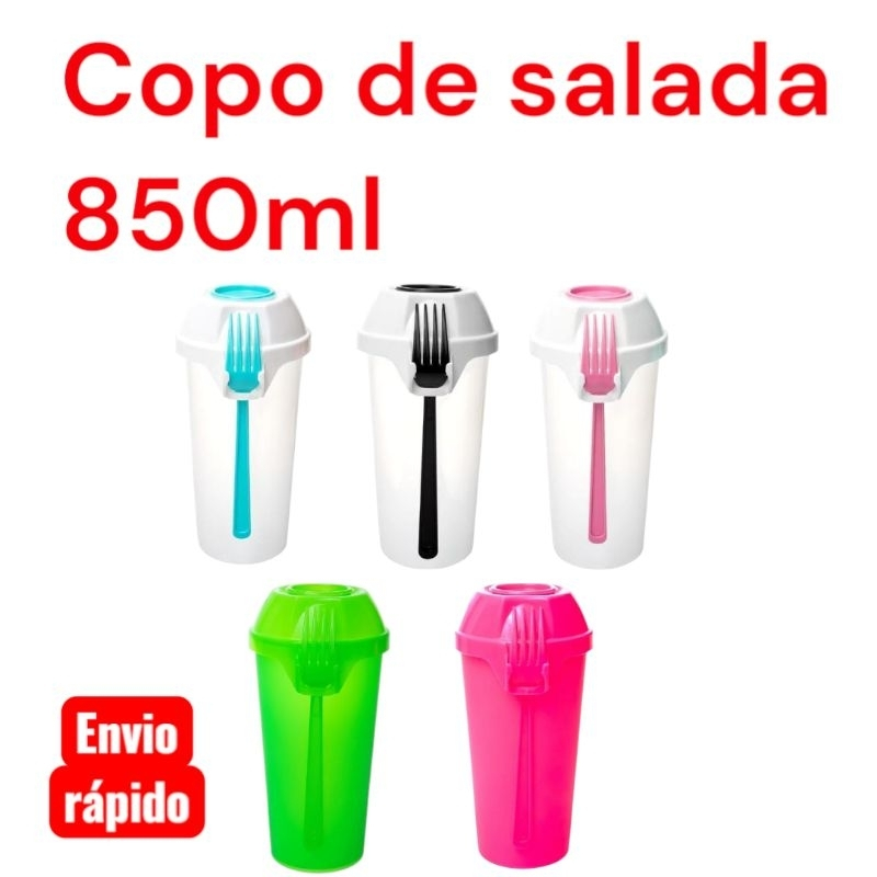 Copo para salada lancheira, salada de frutas 850ml fitness, vasilhas pote  conect fitness