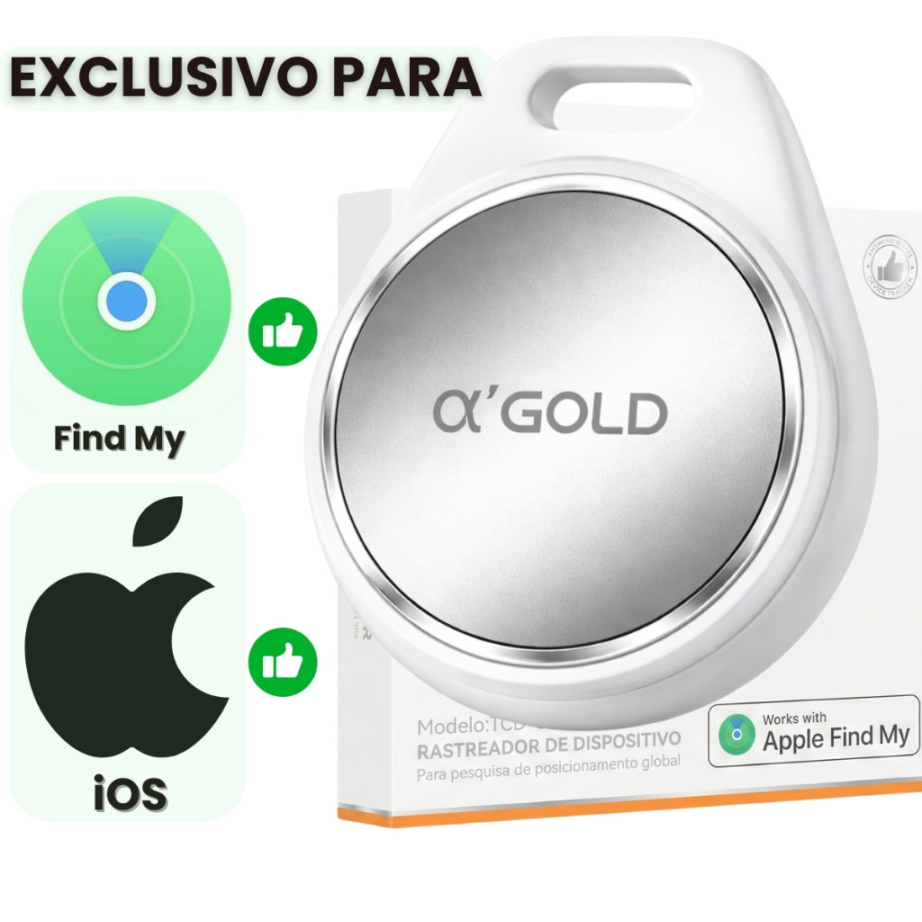 Tag Rastreador Localizador Air Tag Chaveiro Anti-Perda Smart (App Buscar Iphone IOS) Original A'GOLD