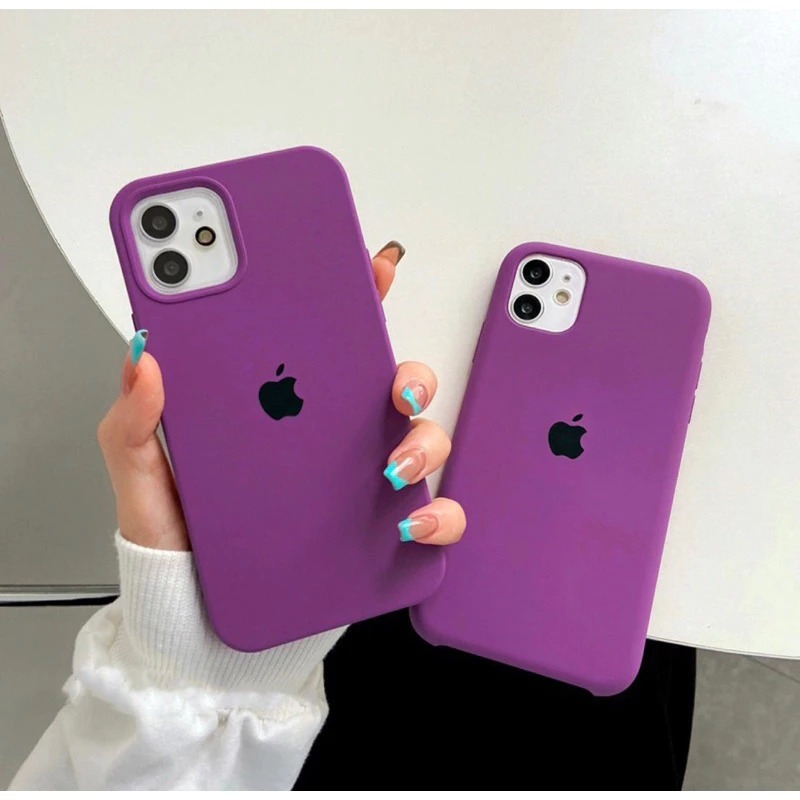 Capa Case Capinha Aveludada Silicone cor ROXO CLARO para iPhone XS/XR/7G/8PLUS/16E/11/12/13/14/15/16/17 PROMAX