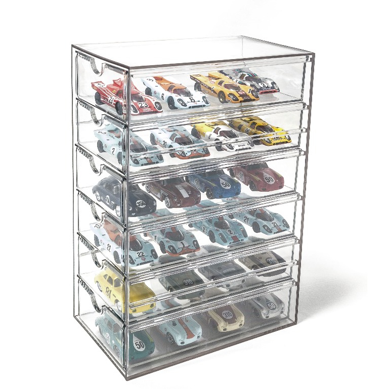 Estante Expositora em Acrilico com gavetas - Miniaturas 1:64 Hot Wheels |  Matchbox | MiniGt