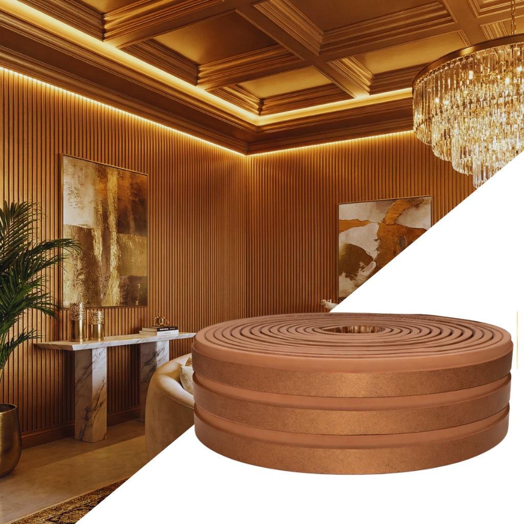 RIPADO LAMINADO EVA BRONZE 10CM X 10M AUTOADESIVO EFEITO MADEIRA DECORATIVO em Oferta na Shopee