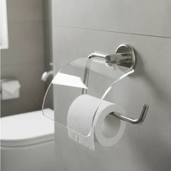 Papeleira Porta Papel Higiênico Acrílica Transparente