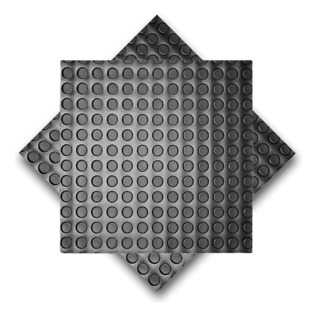 Kti com 10 Und. Piso Moeda 50x50 Borracha Resistente e Seguro, Uso Comercial Melhor Preço