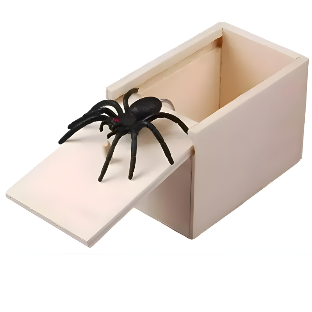 Caixa Caixinha De Madeira Aranha Pegadinhas Susto Surpresa