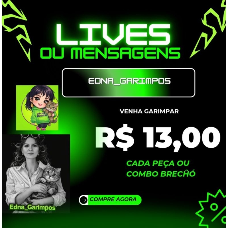 R$13,00  Combo OU Peça - confira as fotos e compre agora! em Oferta na Shopee