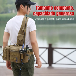 Bolsa Mochila de Pesca Grande Capacidade Impermeável Multifuncional para Vara e Acessórios em Oferta na Shopee