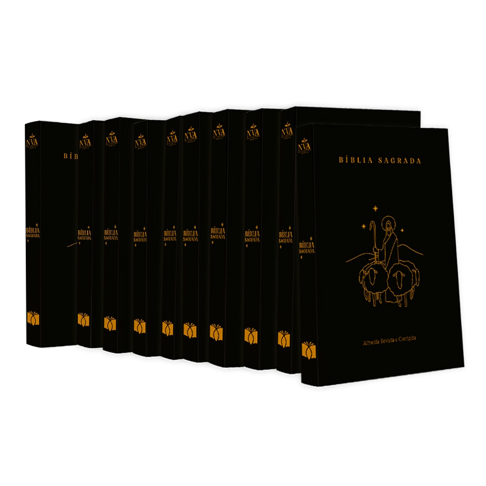Kit 10 Bíblias Sagrada Bom Pastor | NVA | Capa Brochura