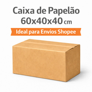 10 Caixa de Papelão de embalagem Grande Reforçada p/ Envio, mudança Shopee Mercado Livre Correios 60x40x40 em Oferta na Shopee