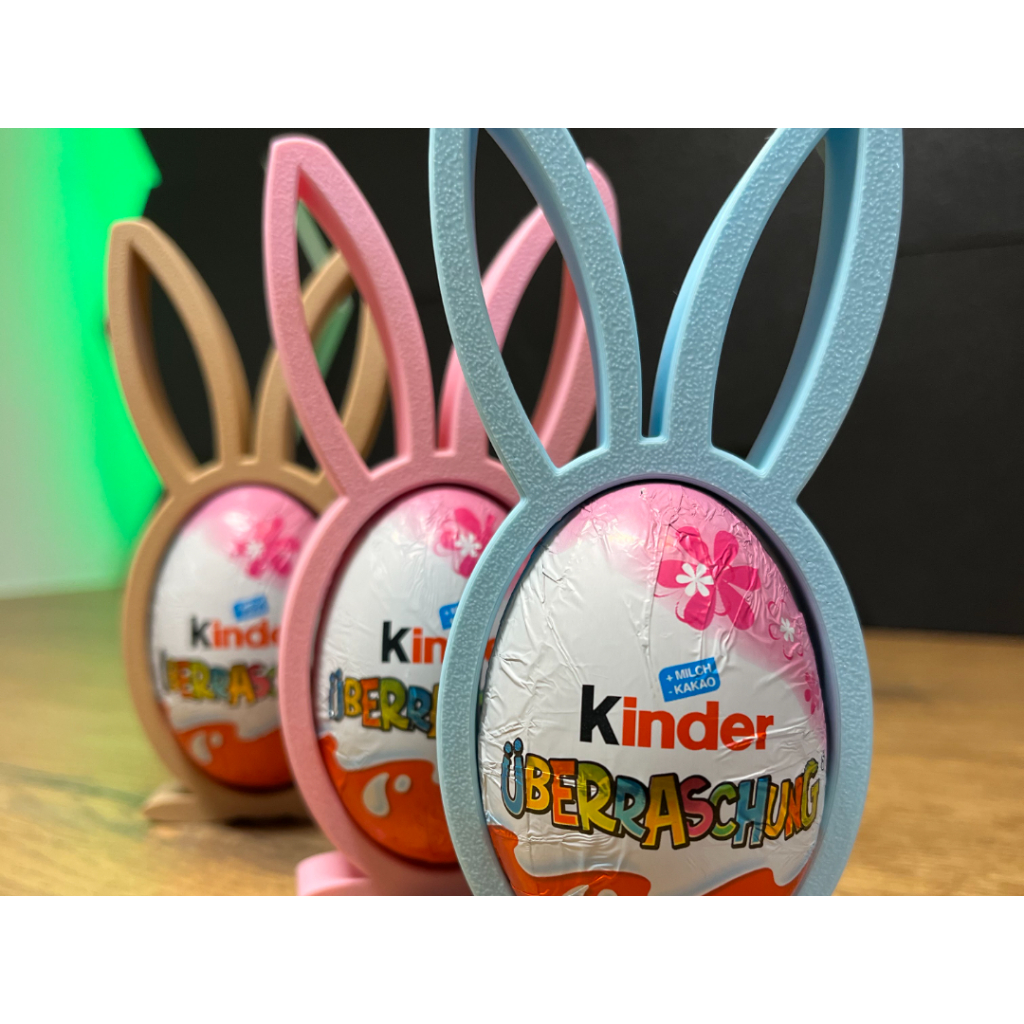 Coelho de Páscoa para Kinder Ovo Surpresa, Ovo Kinder (AZUL)