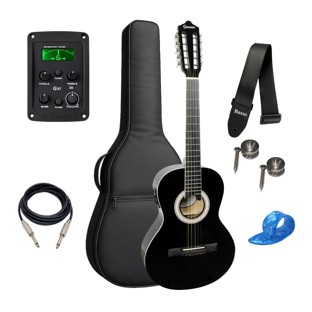 Viola Giannini Elétrica Start Vs-14 +capa Capo+ Kit Bk Preta