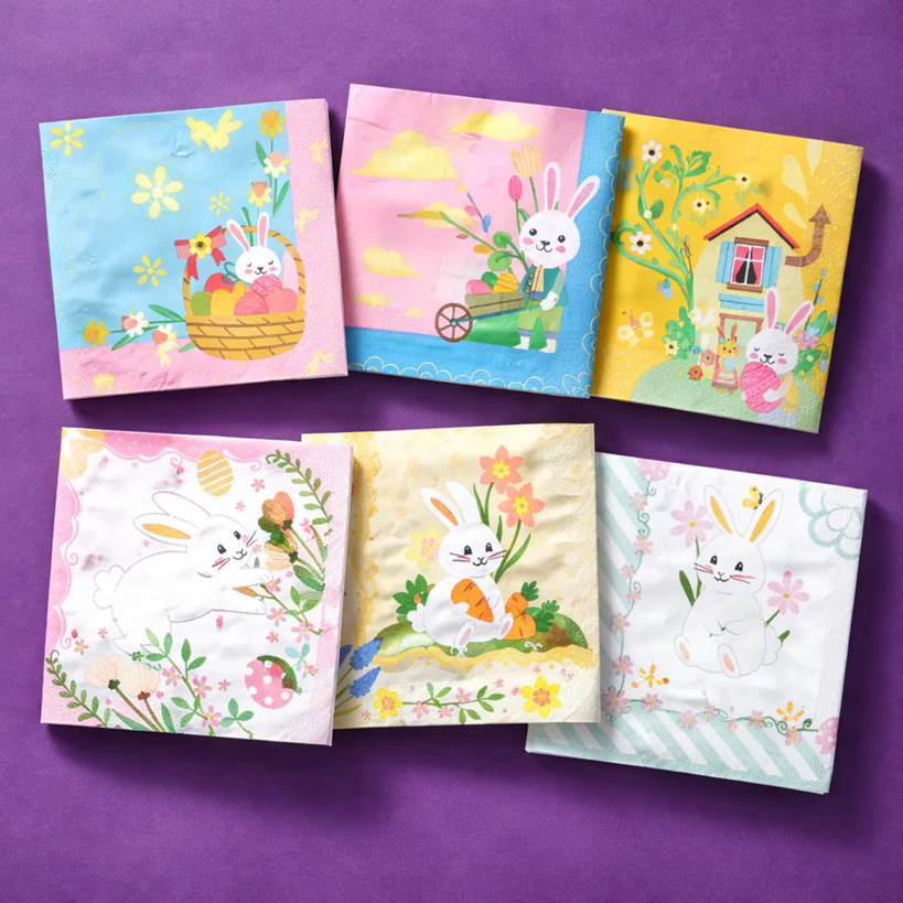 Kit Com 30 Guardanapos De Papel Com Tema Natal/Páscoa Decorado 33cm em Oferta na Shopee