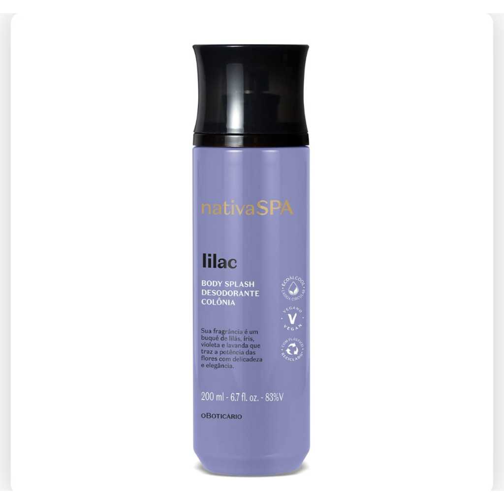 O Boticário Nativa Spa Lilac Body Splash Colônia