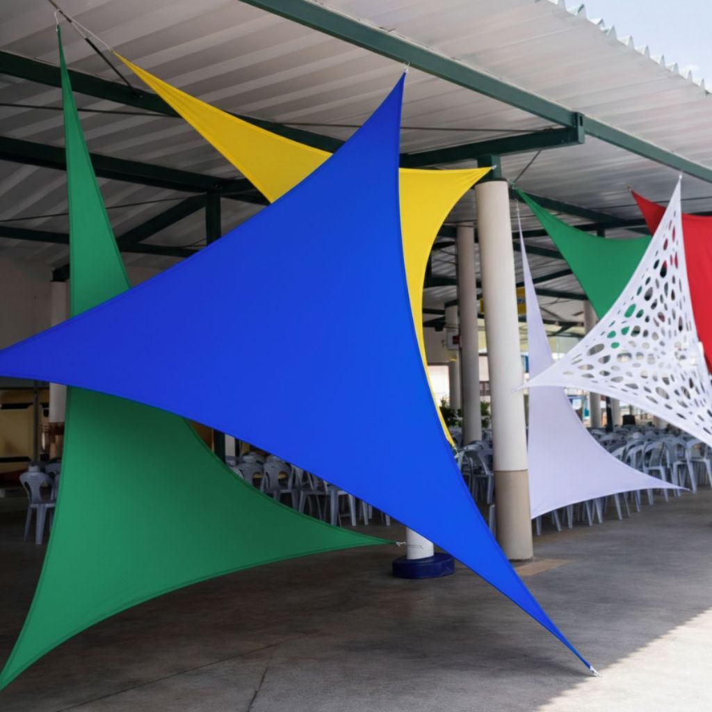 Triângulo Malha Lycra Tensionada 2 Peças De 5,0m X 1,80m Para A Copa Mundial Decoração De Rua Evento