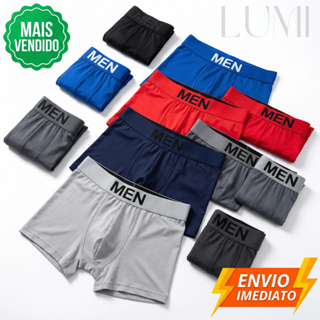 12/10/8/4 Cuecas Boxer Masculina Tecido Microfibra E Elastano Premium Adulto em Oferta na Shopee