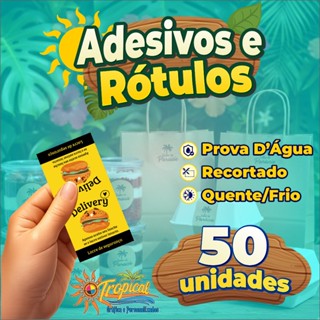 50 Adesivos em Vinil 3x4 3x6 4x5 4x6 5x6 10x5 7x5 9x5 personalizados a prova dágua em Oferta na Shopee